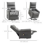 HOMCOM Power Lift Recliner for Seniors - Dark Gray