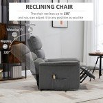 HOMCOM Power Lift Recliner for Seniors - Dark Gray