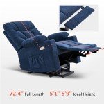 Electric Lift Recliner Chair for Seniors, Navy