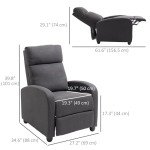 HOMCOM Adjustable Recliner Chair for Home Theater