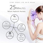 HIME SAMA LED Face Mask - 7 Color LED Mask for Face and Neck Skin Care, FSA/HSA Eligible, Blue & Red LED Face Mask, Portable Facial Care Mask and Optical Cosmetic Mask for Home and Travel. A-021