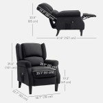 HOMCOM Adjustable Recliner Chair with Remote Control