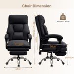 High Back Office Chair with Foot Rest