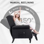 HOMCOM Adjustable Recliner Chair with Remote Control