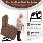 Giantex Electric Recliner Chair for Seniors, Brown