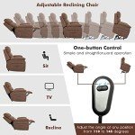 Giantex Electric Recliner Chair for Seniors, Brown