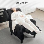 HOMCOM Adjustable Recliner Chair with Remote Control