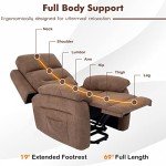 Giantex Electric Recliner Chair for Seniors, Brown