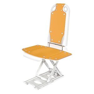 Reclining Bath Lift with Orange Covers and Lift Chair