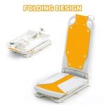 Reclining Bath Lift with Orange Covers and Lift Chair