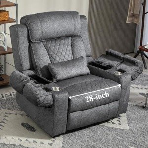 28-Inch Extra Wide Lift Recliner Chair with Massage