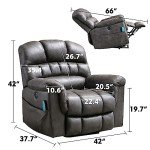 Large Power Lift Recliner Chair with Massage and Heat