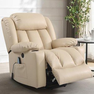 PARKOL Massage & Heat Lift Recliner Chair - Beige