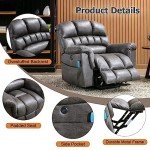 Large Power Lift Recliner Chair with Massage and Heat