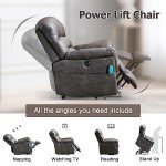 Large Power Lift Recliner Chair with Massage and Heat