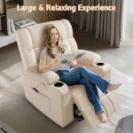 Electric Recliner Chair for Seniors with Cupholder