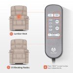 MCombo Large Dual Motor Lift Recliner Chair with Heat