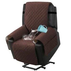 Waterproof Non-Slip Recliner Chair Cover, Brown