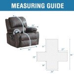 Waterproof Non-Slip Recliner Chair Cover, Brown