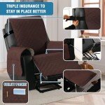 Waterproof Non-Slip Recliner Chair Cover, Brown