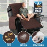Waterproof Non-Slip Recliner Chair Cover, Brown