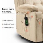 Small Dual Motor Power Lift Recliner Chair for Elderly