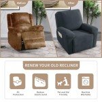 Stretch Recliner Chair Covers - 4 Piece Set