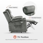 Dual Motor Power Lift Recliner with Massage & Heat