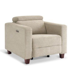 MCombo Beige Wall-Hugger Power Recliner Chair