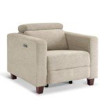 MCombo Beige Wall-Hugger Power Recliner Chair