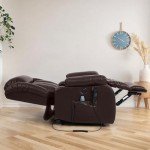Dual Motor Heated Massage Recliner with USB Port