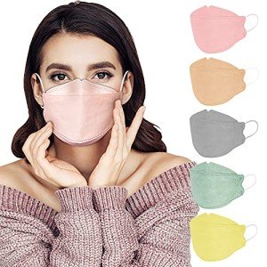 AOTDAOU KN95 Face Mask for Women Men, 20 Packs Earth Tone Print Masks Individually Wrapped, Disposable Colored Mask Comfortable Fit for Adult, 4-Ply Breathable Mask with Adjustable Nose Wire