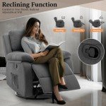 Korser 360° Swivel Rocker Recliner Chair for Adults