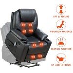 Electric Lift Chair Recliner with Massage & Heat