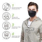 SOOQOO 50 Pcs KN95 Face Maks for Audlts (Black)