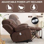 BOSMILLER Heated Massage Power Lift Recliner Chair