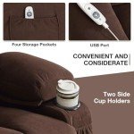 BOSMILLER Heated Massage Power Lift Recliner Chair