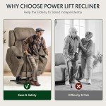 FLEXISPOT XL31 Power Lift Recliner Chair with Massage