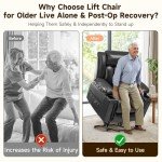 Power Lift Recliner Chair for Seniors with Heat & Massage