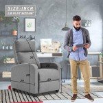 Grey Recliner Chair for Living Room Comfort