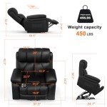YONISEE Oversized Lift Chair with Massage & Heat