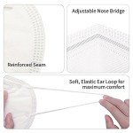 BYD CARE KN95 Respirator, 50 Pieces, Breathable & Comfortable Foldable Safety Mask with Ear Loop for Tight Fit, GB2626 White , Regular