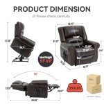 Trustyue Dual Motor Lift Chair with Massage & Heat