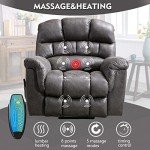 Large Power Lift Recliner Chair with Massage & Heat