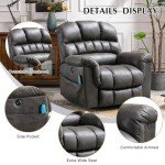 Large Power Lift Recliner Chair with Massage & Heat