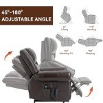 Trustyue Dual Motor Lift Chair with Massage & Heat