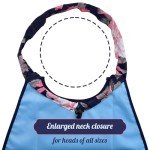 Celley Washable Waterproof Adult Bib with Adjustable Neck