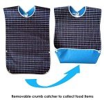 Reusable Waterproof Adult Eating Bib - Dark Blue