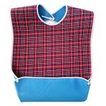 Waterproof Meal Bib for Seniors - Red