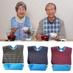 Waterproof Meal Bib for Seniors - Red